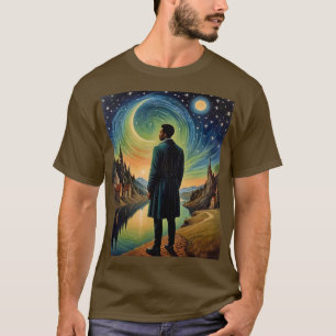 Starry Night Spiral Moon Castle Shirt