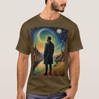 Starry Night Spiral Moon Castle Shirt