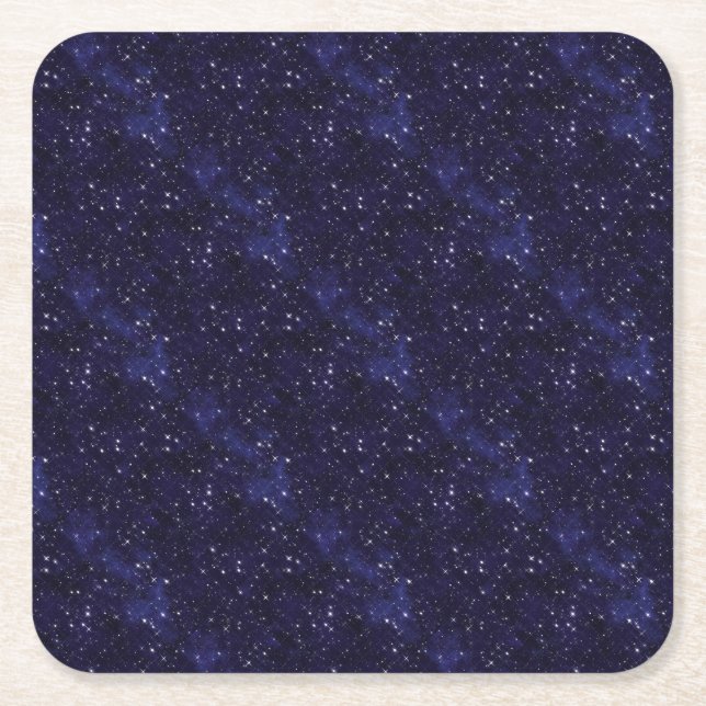 Starry  Night Square Paper Coaster (Front)