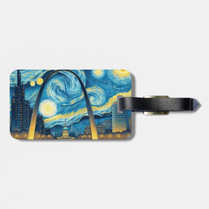 Starry Night St. Louis Missouri Luggage Tag