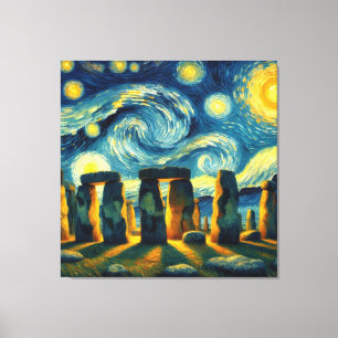 Starry Night Stonehenge Canvas Print