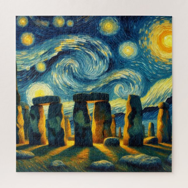 Starry Night Stonehenge Jigsaw Puzzle (Vertical)