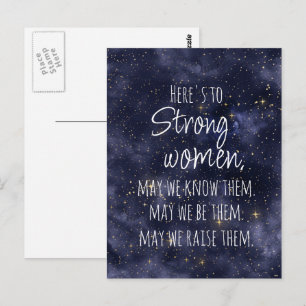 Starry Night Strong Women Motivational Postcard