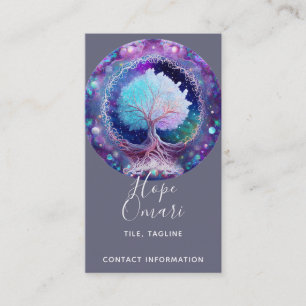 Starry Night Tree of Life Business Card