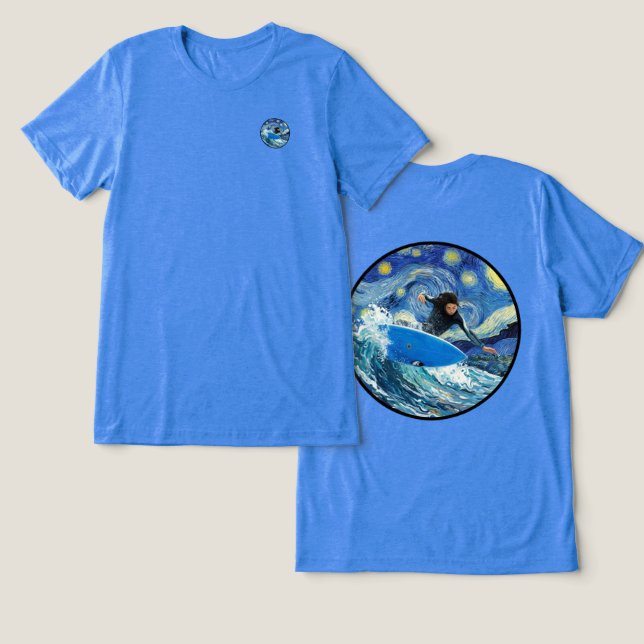 Starry Night  Tri-Blend Shirt (Design Front & Back)