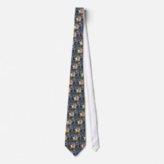 Starry Night - Two Welsh Corgis (C + P) Tie