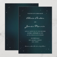 Starry Night - Under The Stars Wedding Invitation