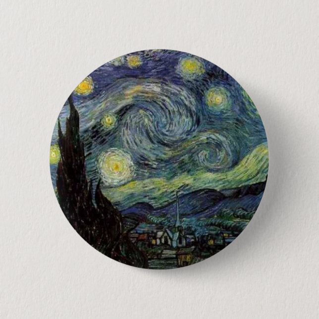 Starry Night - van Gogh 6 Cm Round Badge (Front)