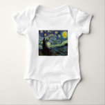 Starry Night - van Gogh Baby Bodysuit<br><div class="desc">From the miner's lamp of Nuenen to the one he placed on his window-sill following the scene with Gauguin; from the evening star he noted in 1875 in Corot Olive Orchard to the letter he wrote to his brother in August 1888, in which he said: "Some day or other you...</div>