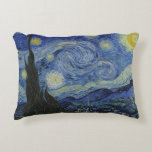 Starry Night & Van Gogh /famous vintage art Decorative Cushion<br><div class="desc">Pillows/decor: World of Dutch famous vintage artworks - "The Starry Night" & Vincent van Gogh is an oil on canvas painted in June 1889, it describes the view from the east-facing window of his asylum room at Saint-Rémy-de-Provence, just before sunrise. Van Gogh is post-impressionist painter and the Starry Night is...</div>