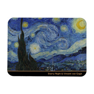 Starry Night & Van Gogh /famous vintage art Magnet