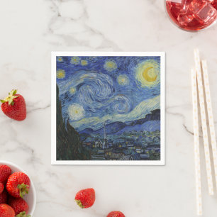 Starry Night & Van Gogh /famous vintage art Napkin