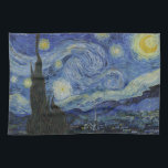 Starry Night & Van Gogh /famous vintage art Tea Towel<br><div class="desc">Kitchen Towels: World of Dutch famous vintage artworks - "The Starry Night" & Vincent van Gogh is an oil on canvas painted in June 1889, it describes the view from the east-facing window of his asylum room at Saint-Rémy-de-Provence, just before sunrise. Van Gogh is post-impressionist painter and the Starry Night...</div>