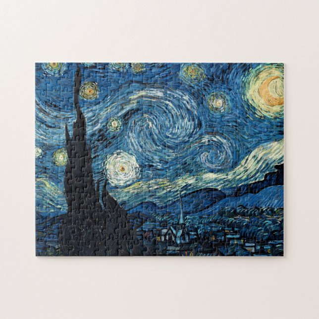 Starry Night Van Gogh Fine Art Jigsaw Puzzle (Horizontal)