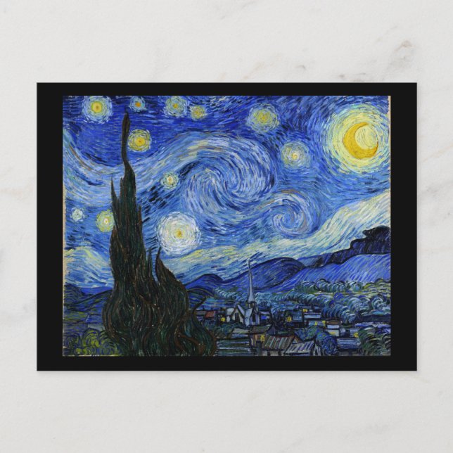 Starry Night Van Gogh Fine Art Postcard (Front)