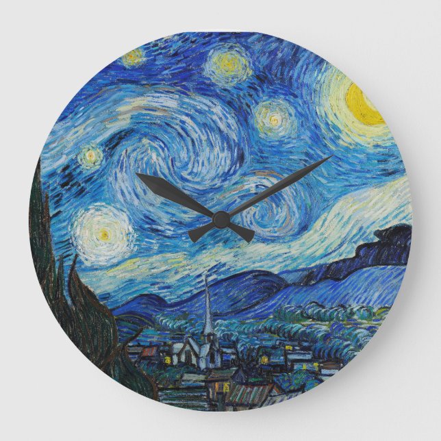 Starry Night, Van Gogh Large Clock (Front)
