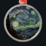 Starry Night - van Gogh Metal Tree Decoration<br><div class="desc">From the miner's lamp of Nuenen to the one he placed on his window-sill following the scene with Gauguin; from the evening star he noted in 1875 in Corot Olive Orchard to the letter he wrote to his brother in August 1888, in which he said: "Some day or other you...</div>