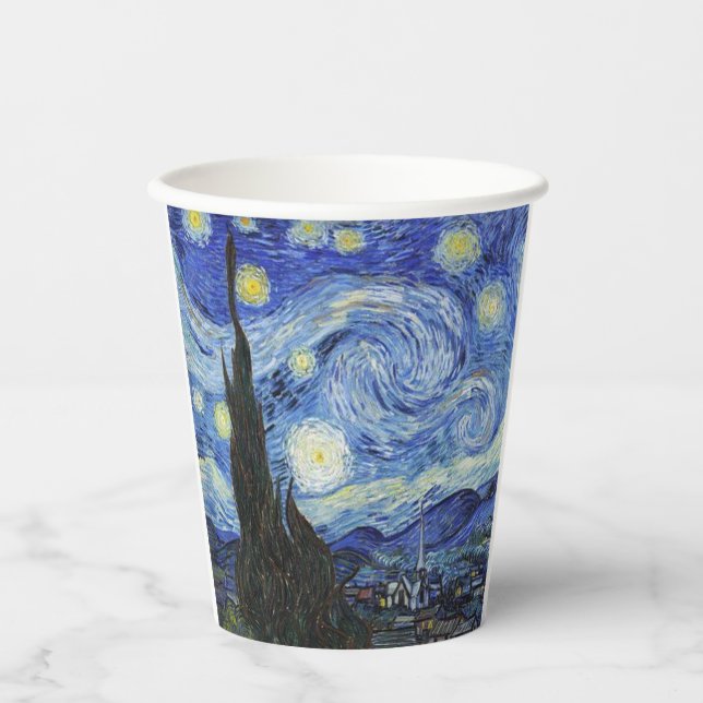 Starry night Van Gogh Paper Cups (Front)