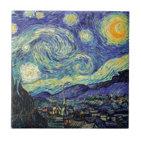 Starry Night Van Gogh Post-Impressionist Painting