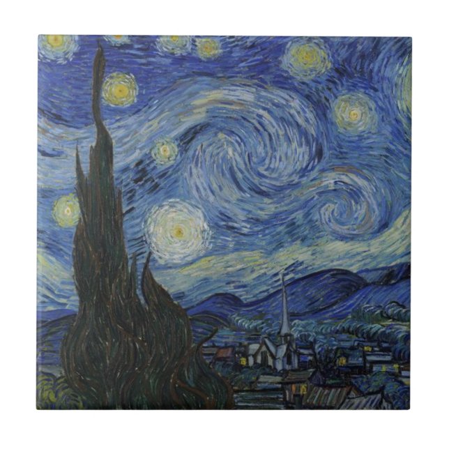 Starry Night - Van Gogh  Tile (Front)
