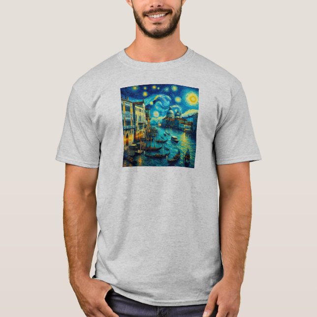 Starry Night Venice Italy T-Shirt (Front)