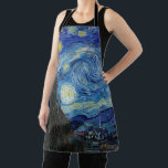 Starry Night, Vincent van Gogh Apron<br><div class="desc">Vincent Willem van Gogh (30 March 1853 – 29 July 1890) was a Dutch post-impressionist painter who is among the most famous and influential figures in the history of Western art. In just over a decade, he created about 2, 100 artworks, including around 860 oil paintings, most of which date...</div>