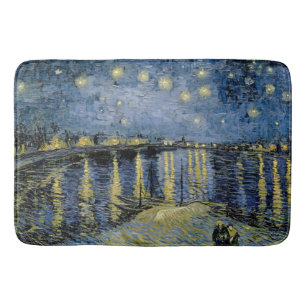  Starry Night  Vincent  van Gogh     Bath Mat