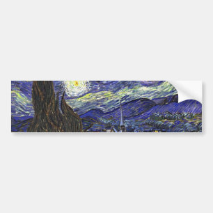 Starry Night, Vincent Van Gogh. Bumper Sticker