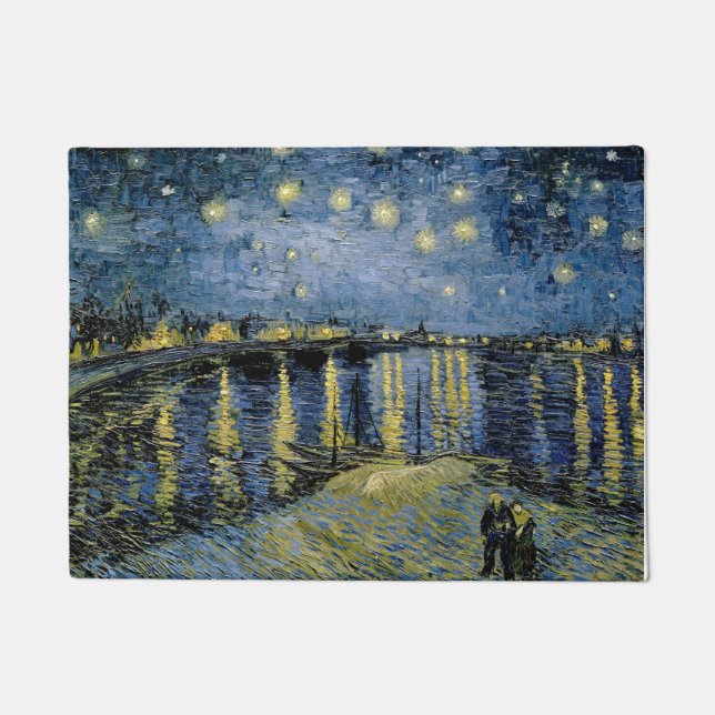  Starry Night  Vincent  van Gogh    Doormat (Front)