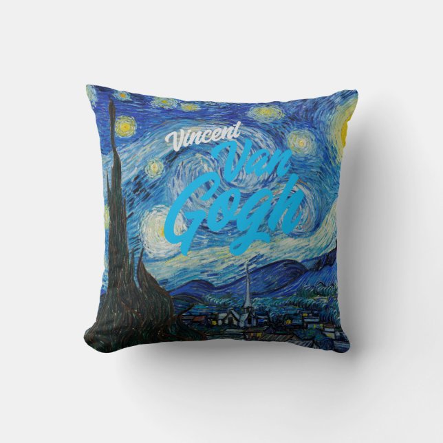 Starry night Vincent van Gogh famous painting Cushion (Front)