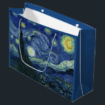 Starry Night Vincent van Gogh Fine Art Painting Large Gift Bag<br><div class="desc">Vincent van Gogh (Dutch, 1853 - 1890) Starry Night, 1889, Oil on canvas Unframed: 73 × 92 cm (28.7 × 36.2 in) This painting depicts the view from the east facing window of Van Gogh's asylum room at Saint-Rémy-de-Provence, he added an idealised village. It has been in the permanent collection...</div>