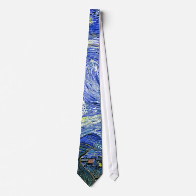 Starry Night ~ Vincent  van Gogh ~ Fine Art Tie (Front)