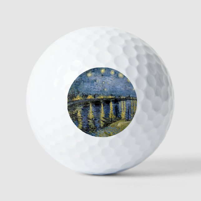  Starry Night  Vincent  van Gogh     Golf Balls (Front)