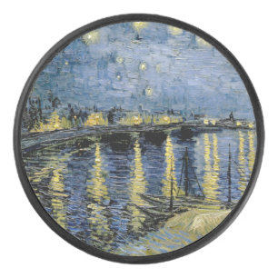  Starry Night  Vincent  van Gogh     Hockey Puck