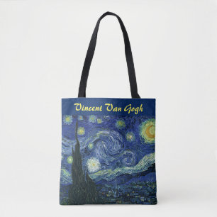 Starry Night Vincent van Gogh Impressionist Art Tote Bag