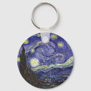 Starry Night, Vincent Van Gogh. Key Ring