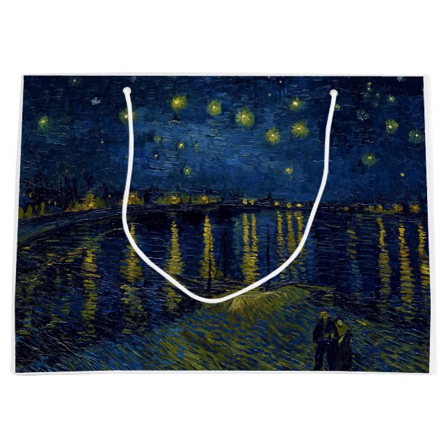 Starry Night, Vincent van Gogh Large Gift Bag (Front)
