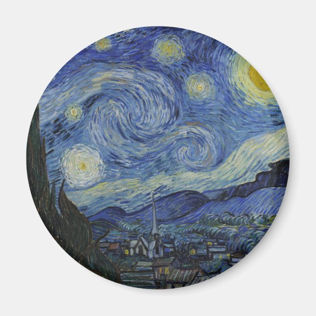 Starry Night Vincent van Gogh Magnet (Front)