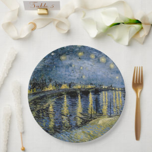 Starry Night Vincent van Gogh Paper Plate