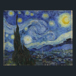 Starry Night Vincent Van Gogh Photo Print<br><div class="desc">Starry Night by Vincent Van Gogh, oil on canvas 1889, is a landscape painting of a vast swirl of shining stars over a landscape of distant town and rolling hills, with a single cypress tree rising in the foreground like a dark green flame. Van Gogh painted his starry masterpiece not...</div>