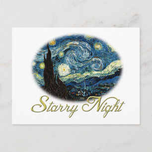 Starry Night, Vincent Van Gogh. Postcard