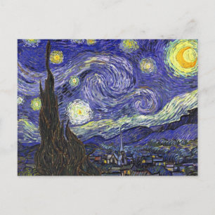 Starry Night, Vincent Van Gogh. Postcard