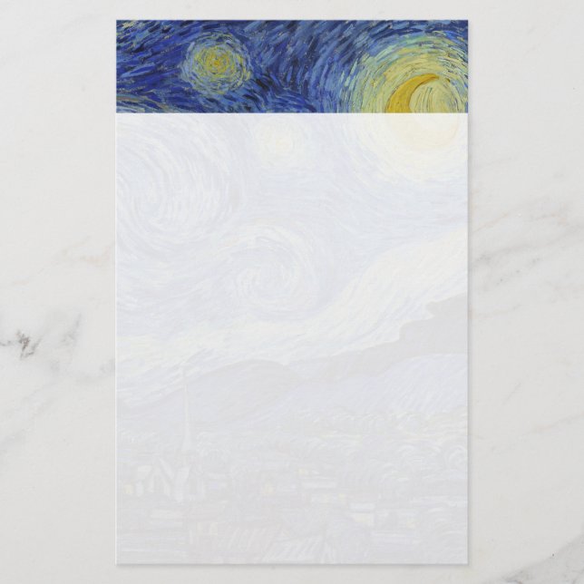 Starry Night Vincent van Gogh Stationery (Front)