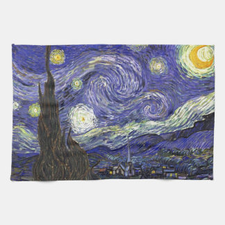 Starry Night, Vincent Van Gogh. Tea Towel