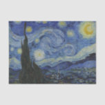 Starry Night Vincent van Gogh Tissue Paper<br><div class="desc">This beautiful, fine art design shows Dutch post-Impressionist painter Vincent van Gogh's famous painting, "The Starry Night." Painted during his stay at the Saint Remy asylum in the 1880's, van Gogh depicted the rolling hills and cypress trees he saw from his window. He also added the village, which he could...</div>