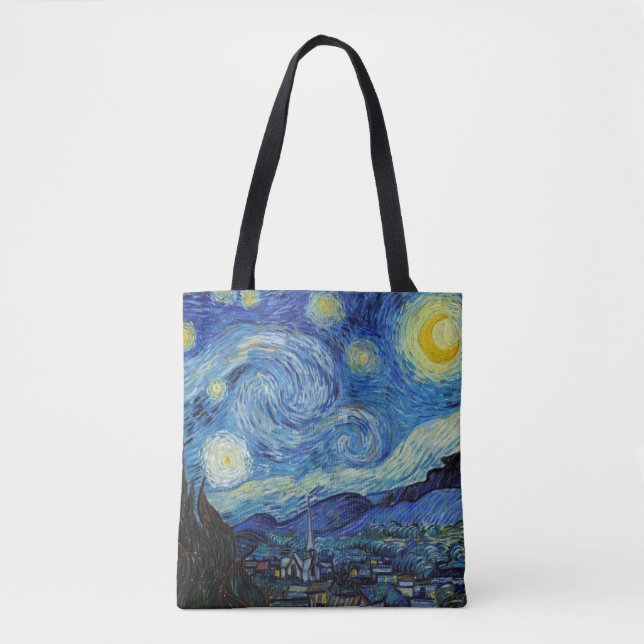 Starry Night, Vincent van Gogh Tote Bag (Front)