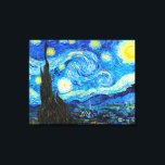 Starry Night Vincent Van Gogh vibrant painting Canvas Print<br><div class="desc">Starry Night Vincent Van Gogh vibrant painting Canvas Print</div>