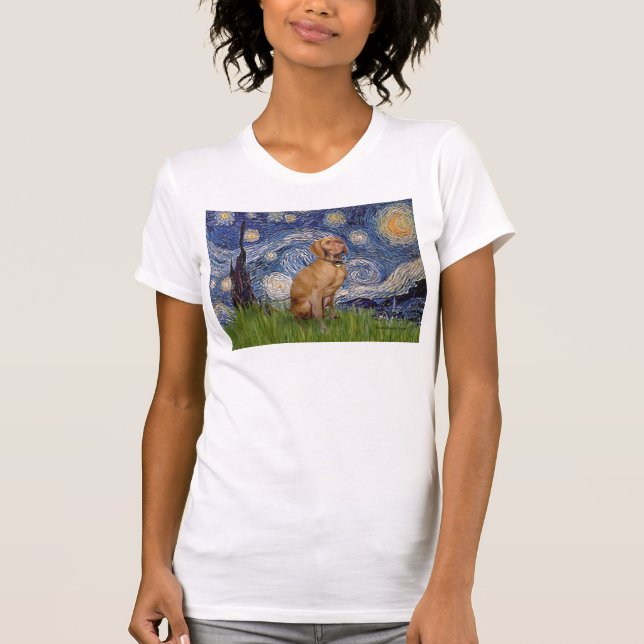 Starry Night - -Vizsla 2 T-Shirt (Front)