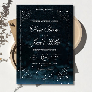 Starry Night Wedding Celestial Invitation