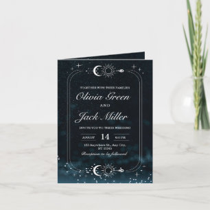 Starry Night Wedding Celestial Night Sky Invite